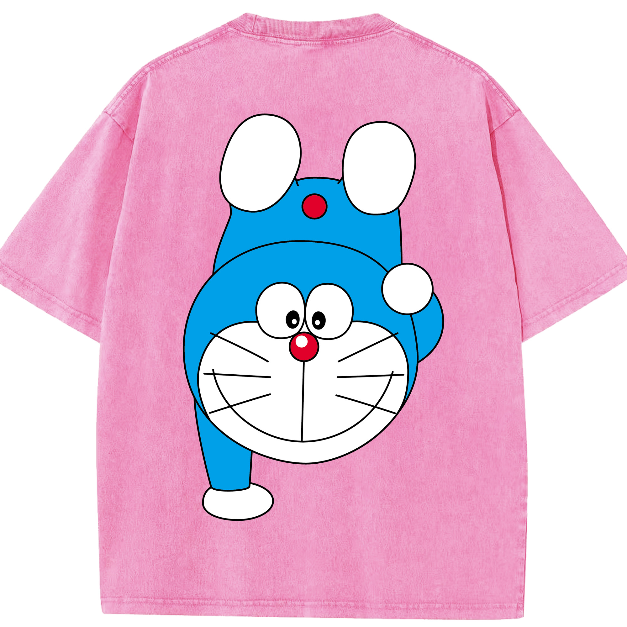 （画像用） ドラえもん Doraemon 綿100% ヴィンテージ風 半袖Tシャツ（背面プリント）